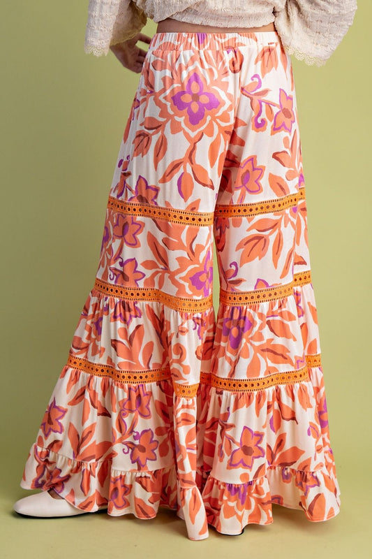 Sunlit Printed Velvet Pants