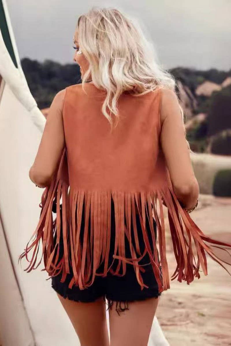 Sea Tassel Sleeveless Cardigan