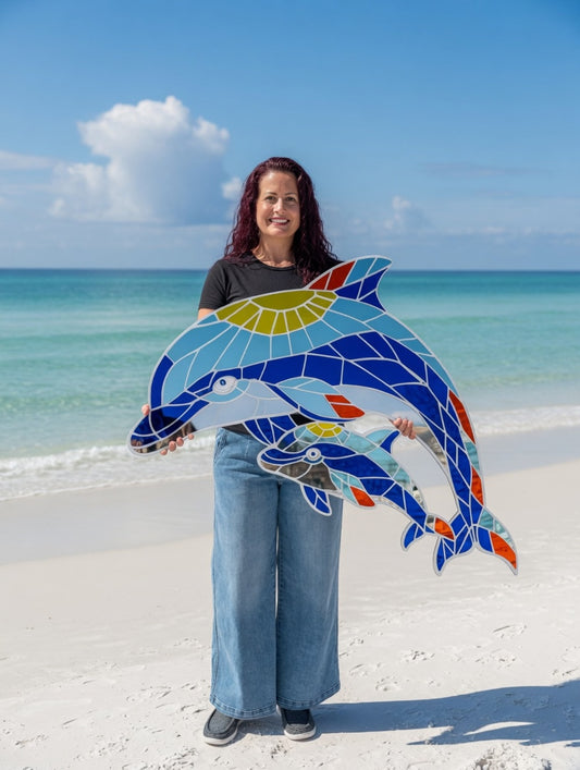 40”x32” Dolphin Mirrored Acrylic