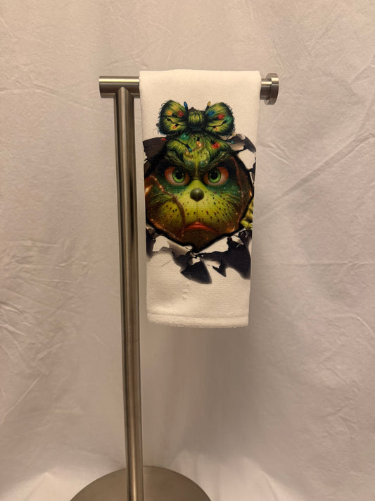 Mrs. Green Christmas hand towel
