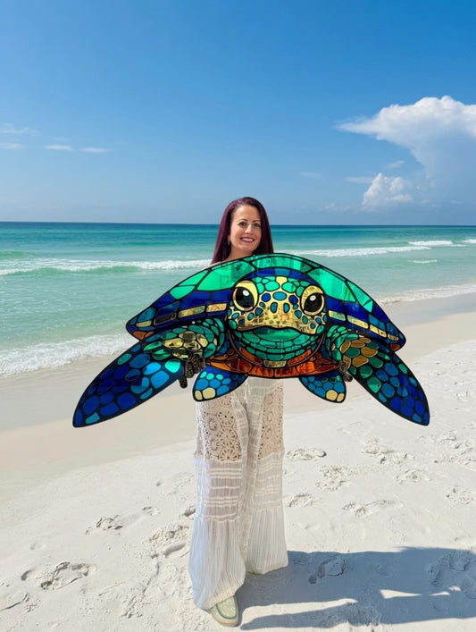 46”x22” Sea Turtle Mirrored Acrylic