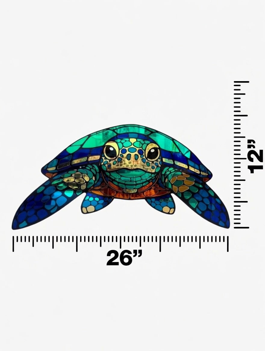 26”x12” Sea Turtle Mirrored Acrylic