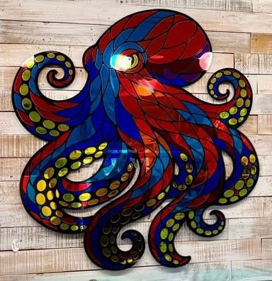 36”x33” Octopus Mirrored Acrylic