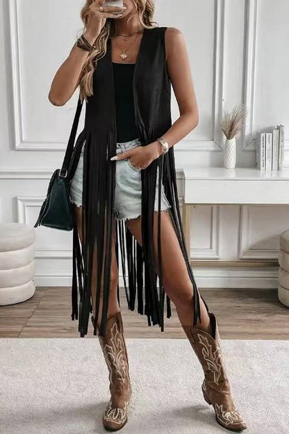 Bimini Sunset Fringe Vest Jacket
