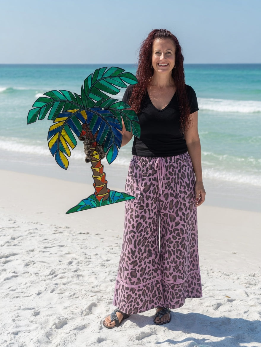 23”x19”’Palm Tree Mirrored Acrylic