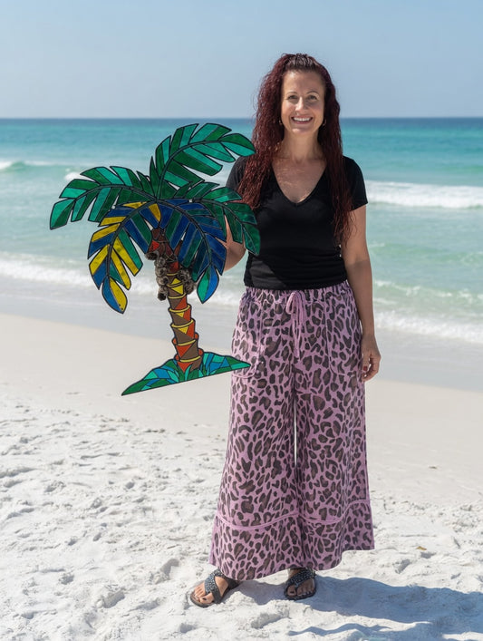 23”x19”’Palm Tree Mirrored Acrylic