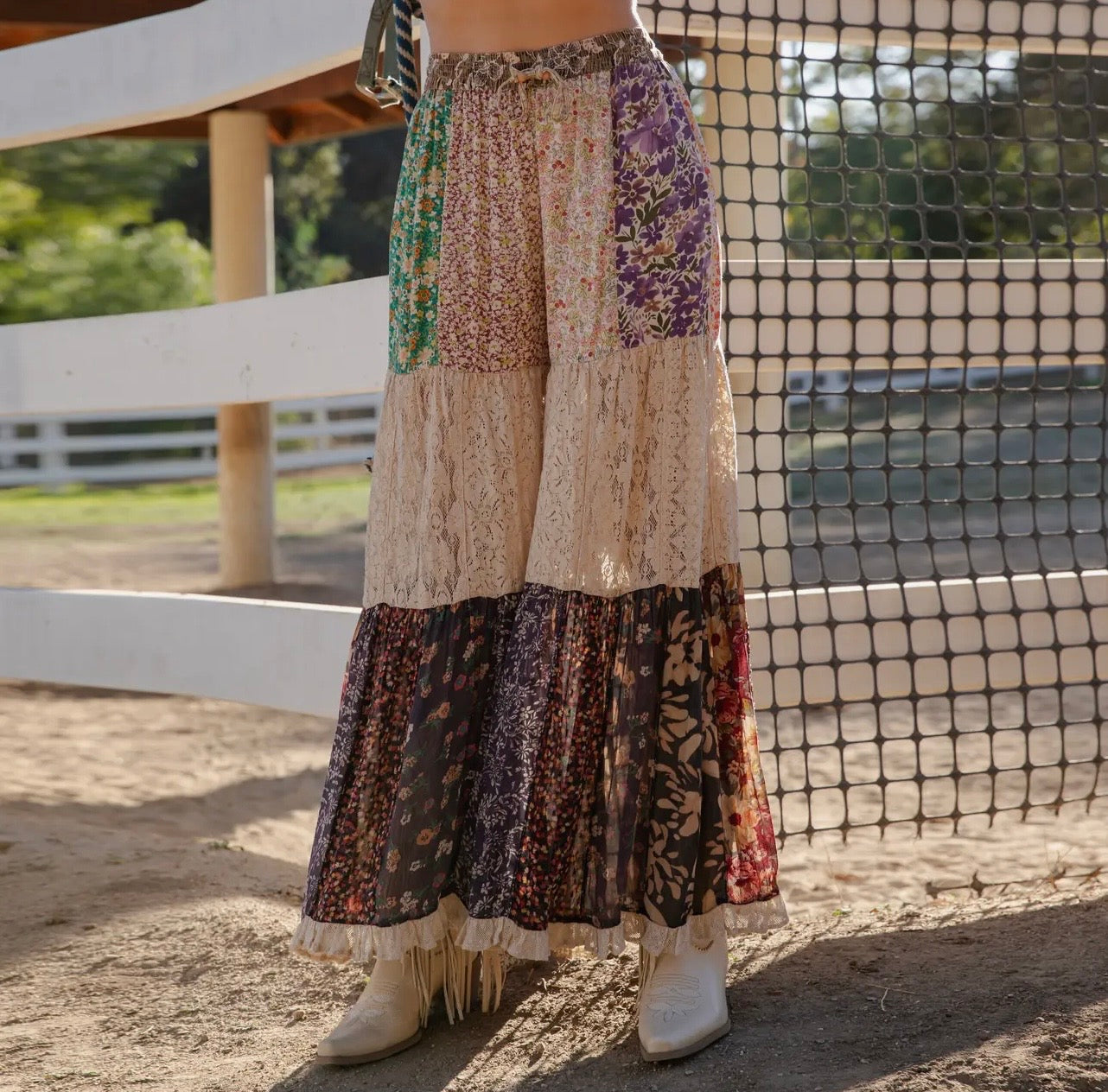 Tropical Boho Lace Pants