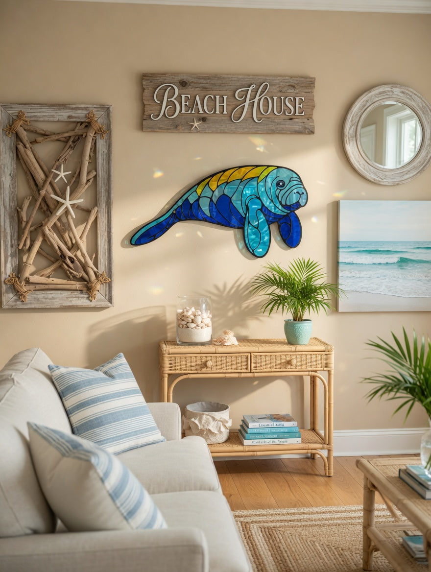 26”x13” Manatee Mirrored Acrylic