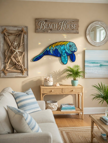 26”x13” Manatee Mirrored Acrylic