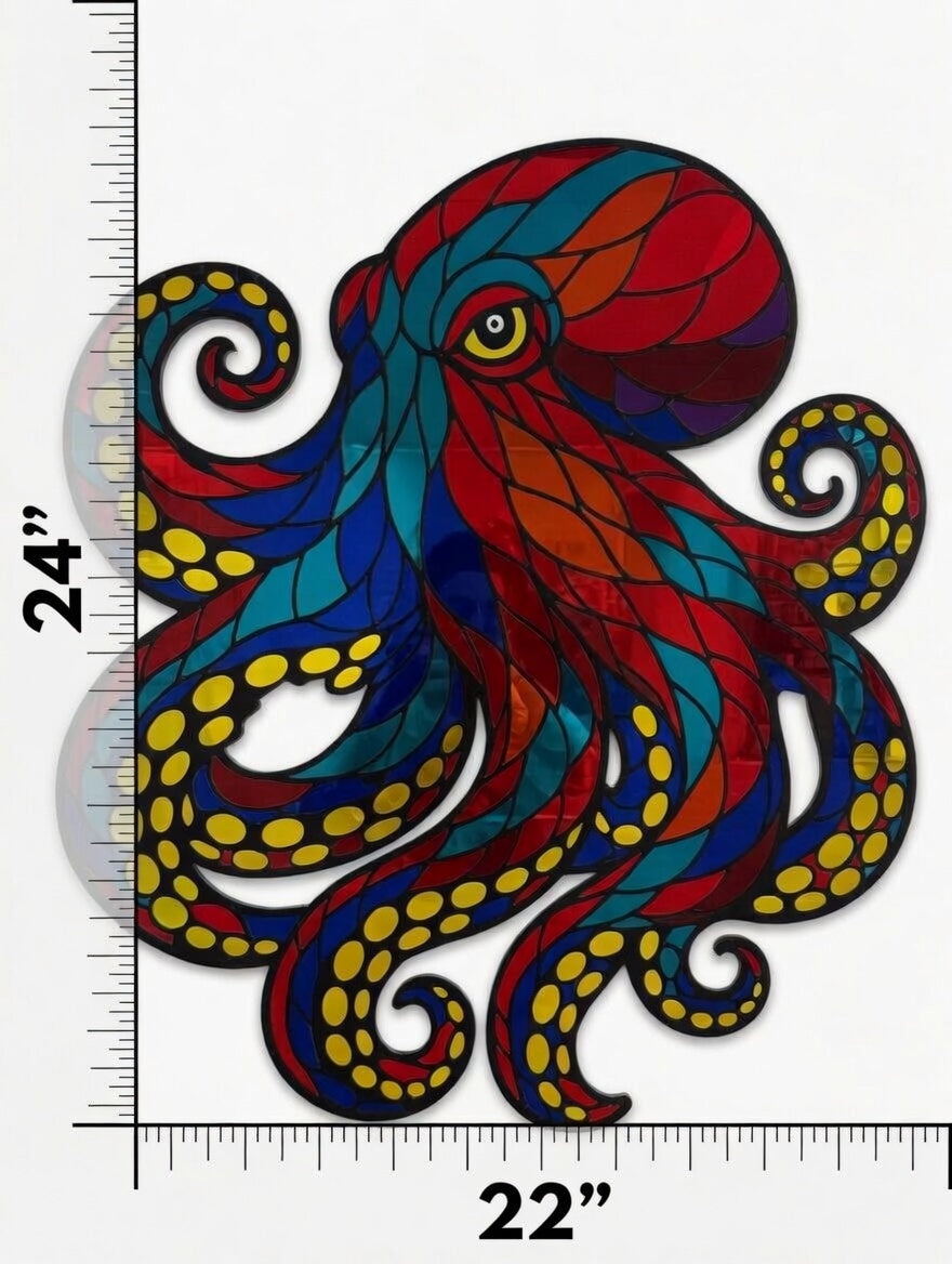 24”x22” Octopus Mirrored Acrylic