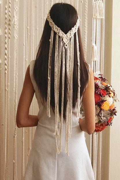 Braided Fringe Statement Necklace: C / One Size