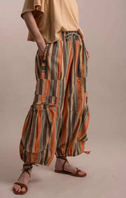 Sun-Kissed Boho Striped Pants