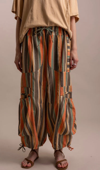 Sun-Kissed Boho Striped Pants