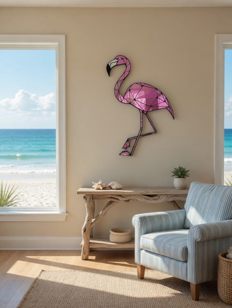 24”x20” Flamingo Mirrored Acrylic
