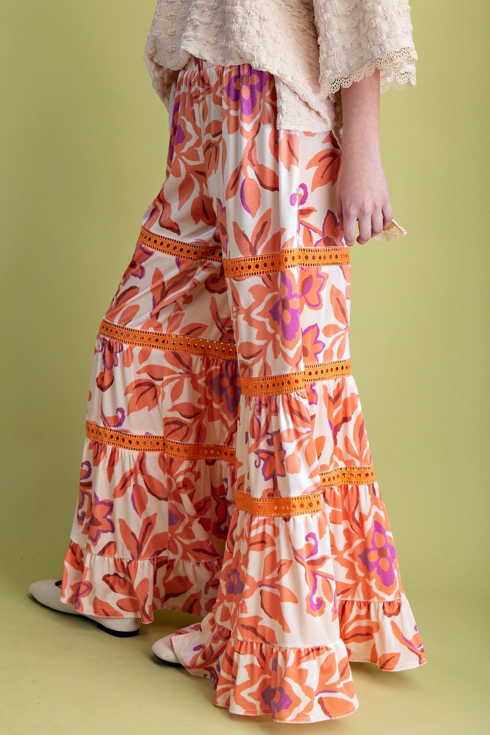 Sunlit Printed Velvet Pants