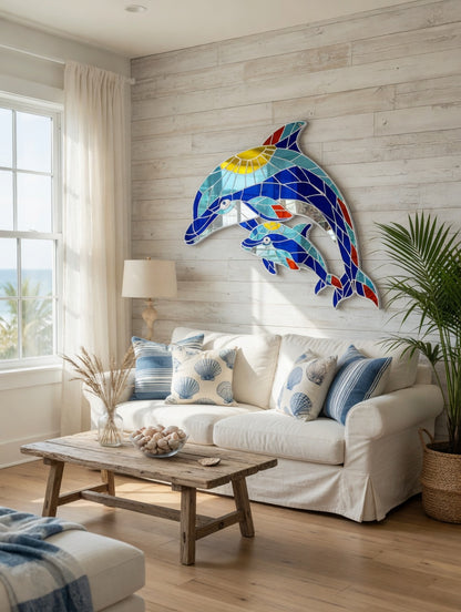 40”x32” Dolphin Mirrored Acrylic