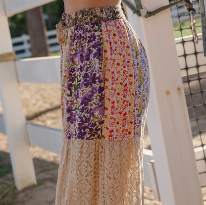 Tropical Boho Lace Pants