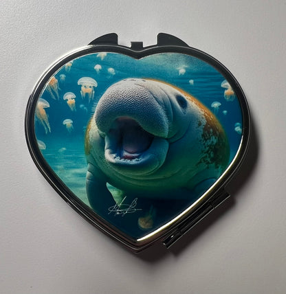 Smiling Manatee Compact Mirror