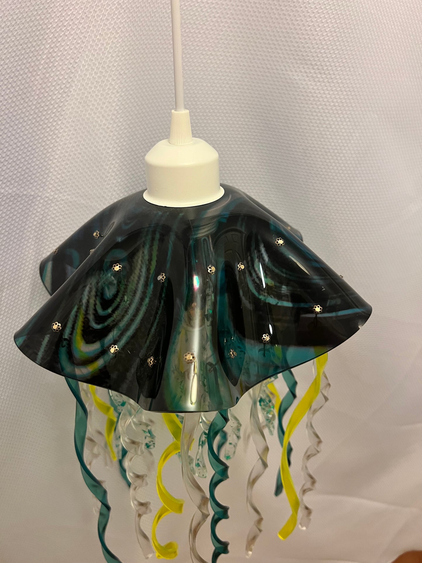 Green Swirl Jellyfish Lamp