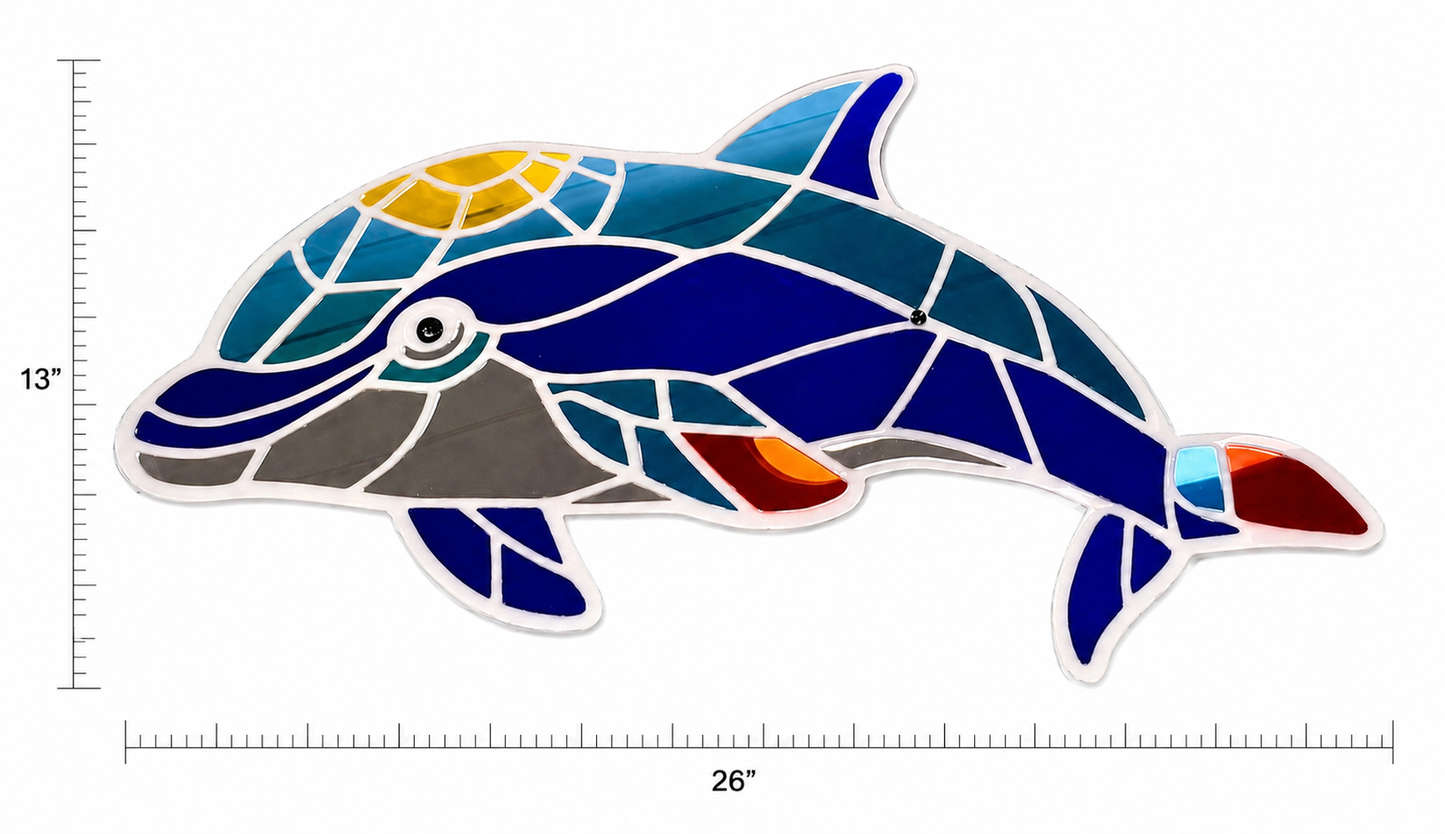 26”x13” Dolphin Mirrored Acrylic