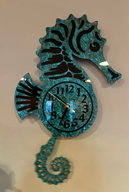 Seahorse Acrylic Clock