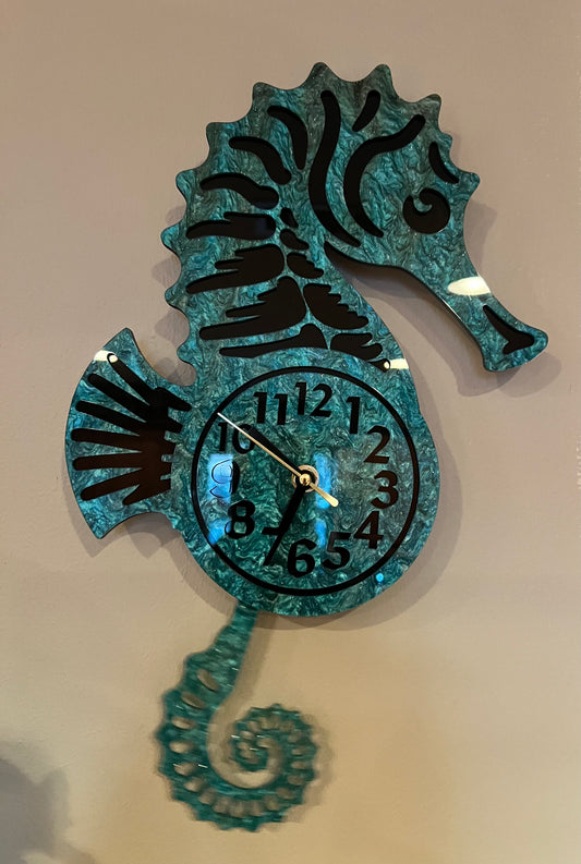 Seahorse Acrylic Clock