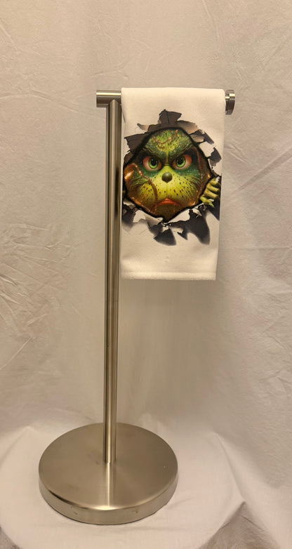 Mr. Green Christmas hand towel