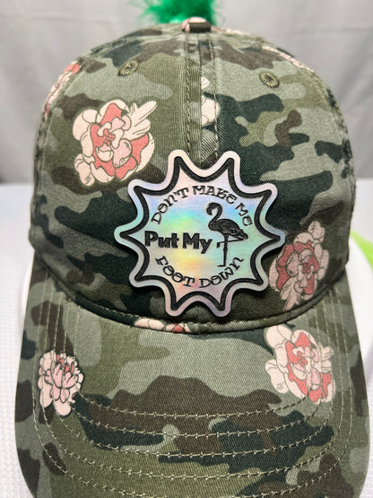 Flamingo Star Leather Patch Hat