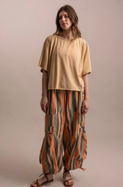 Sun-Kissed Boho Striped Pants