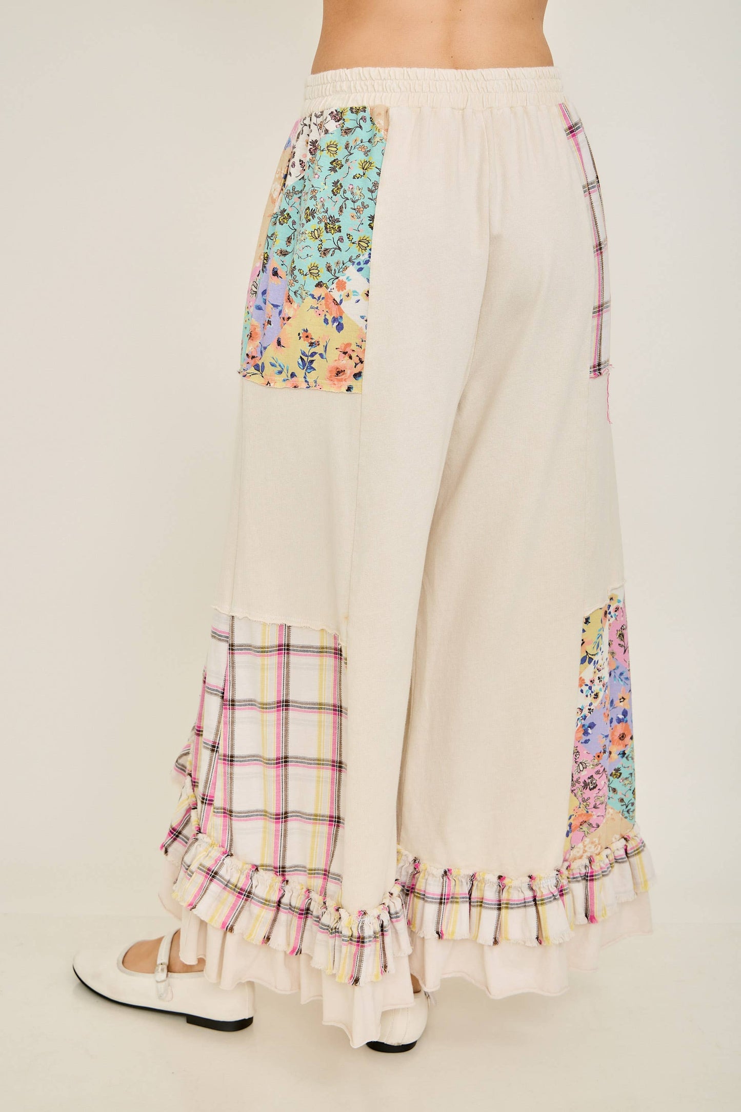 Sun-Kissed Mineral Washed Patchwork Pants