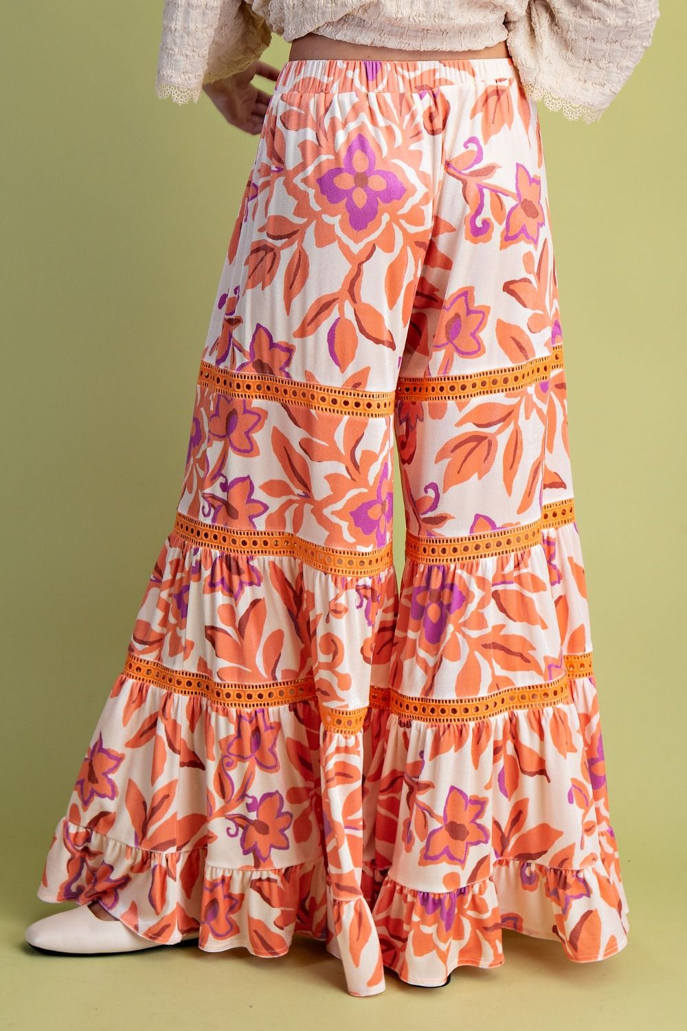 Sunlit Printed Velvet Pants