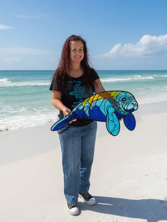26”x13” Manatee Mirrored Acrylic