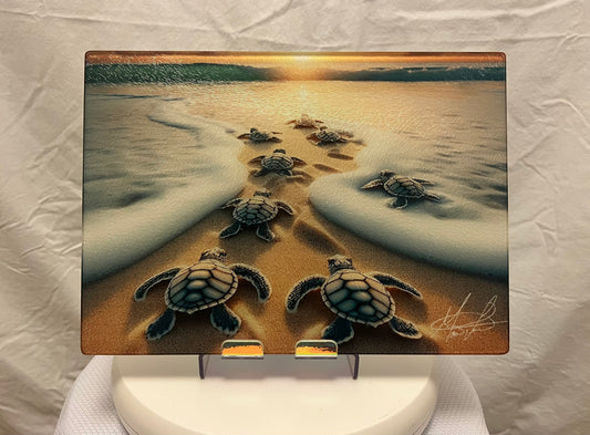 Sea Turtle Life Glass Counter Saver