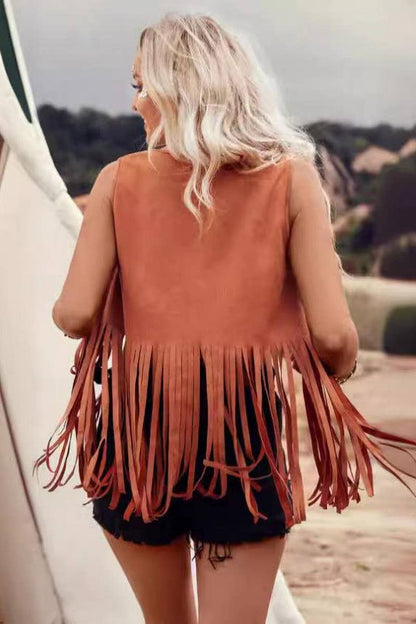 Sea Tassel Sleeveless Cardigan