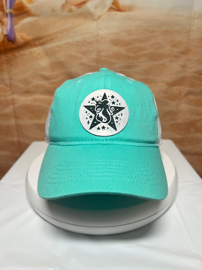 Mermaid Star Leather Patch Hat