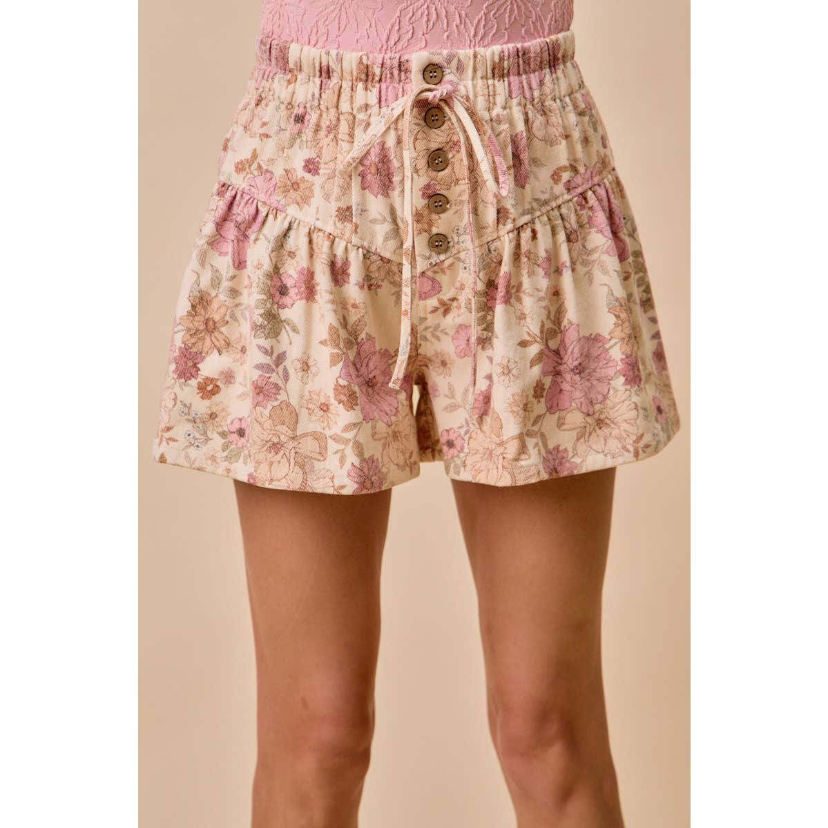 Tideflower Twill Cotton Shorts