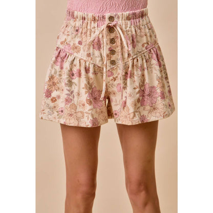 Tideflower Twill Cotton Shorts