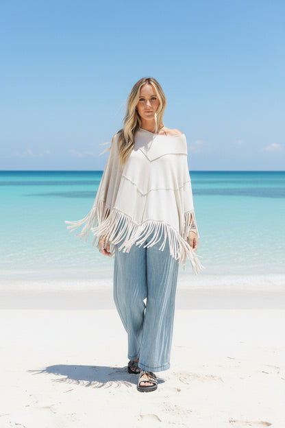 Beachtime Showstopper Fringe Poncho