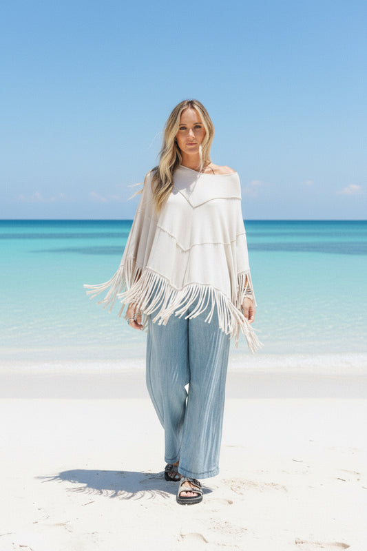 Beachtime Showstopper Fringe Poncho