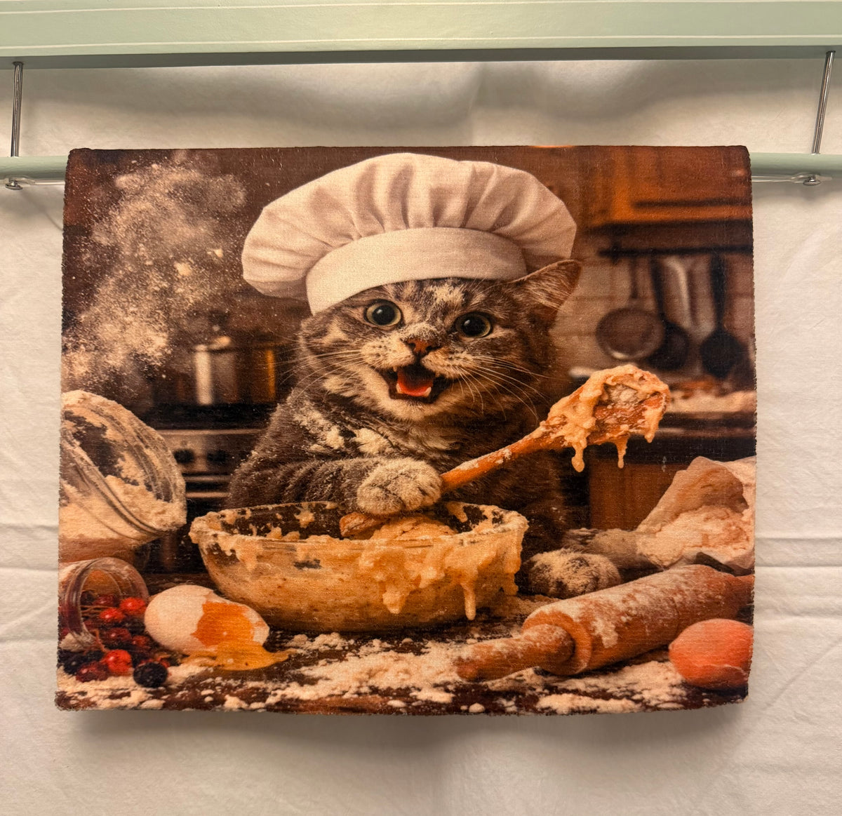 Funny Cat baker hand towel