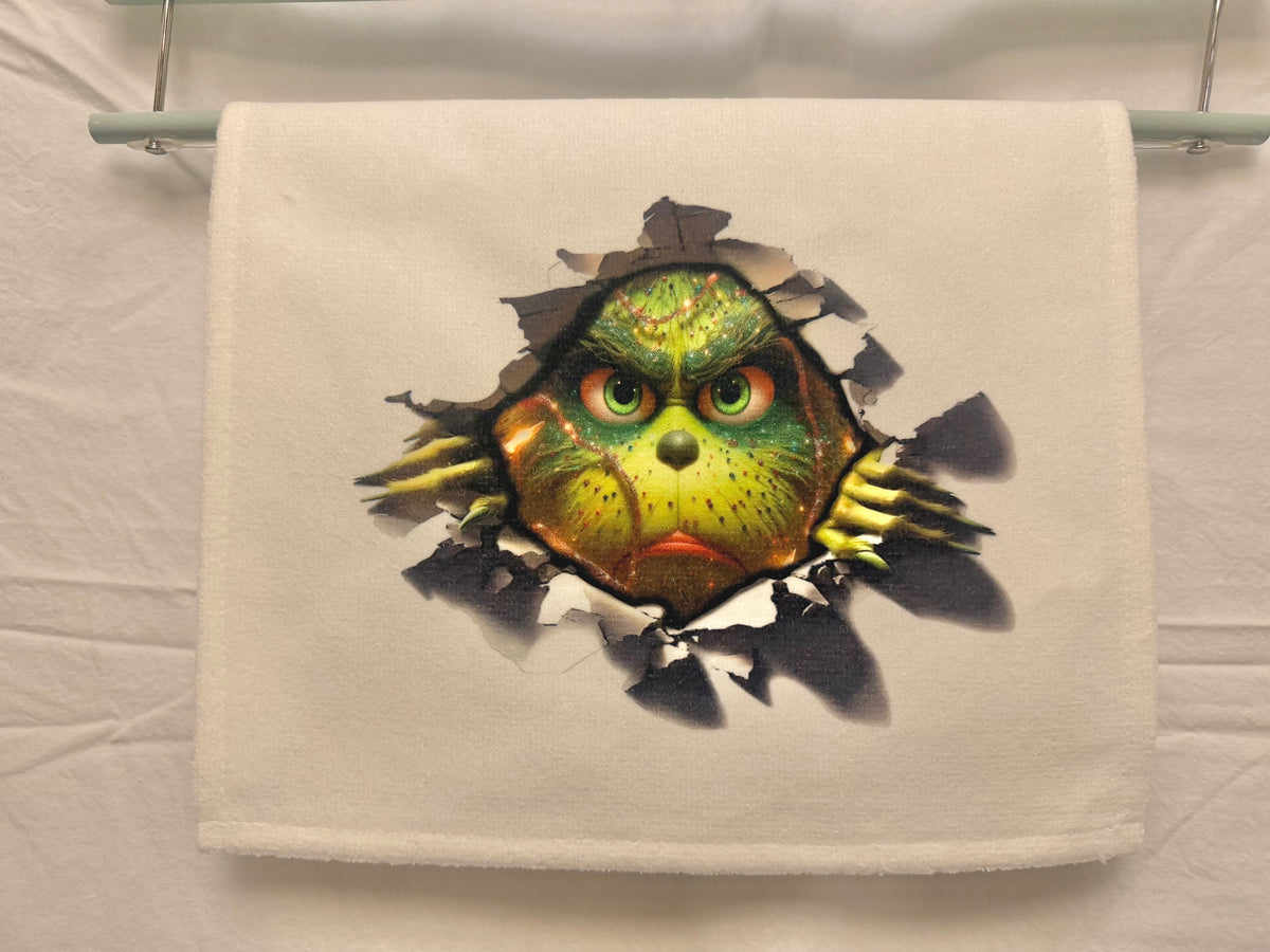 Mr. Green Christmas hand towel