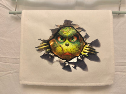 Mr. Green Christmas hand towel