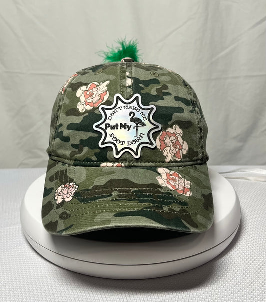 Flamingo Star Leather Patch Hat