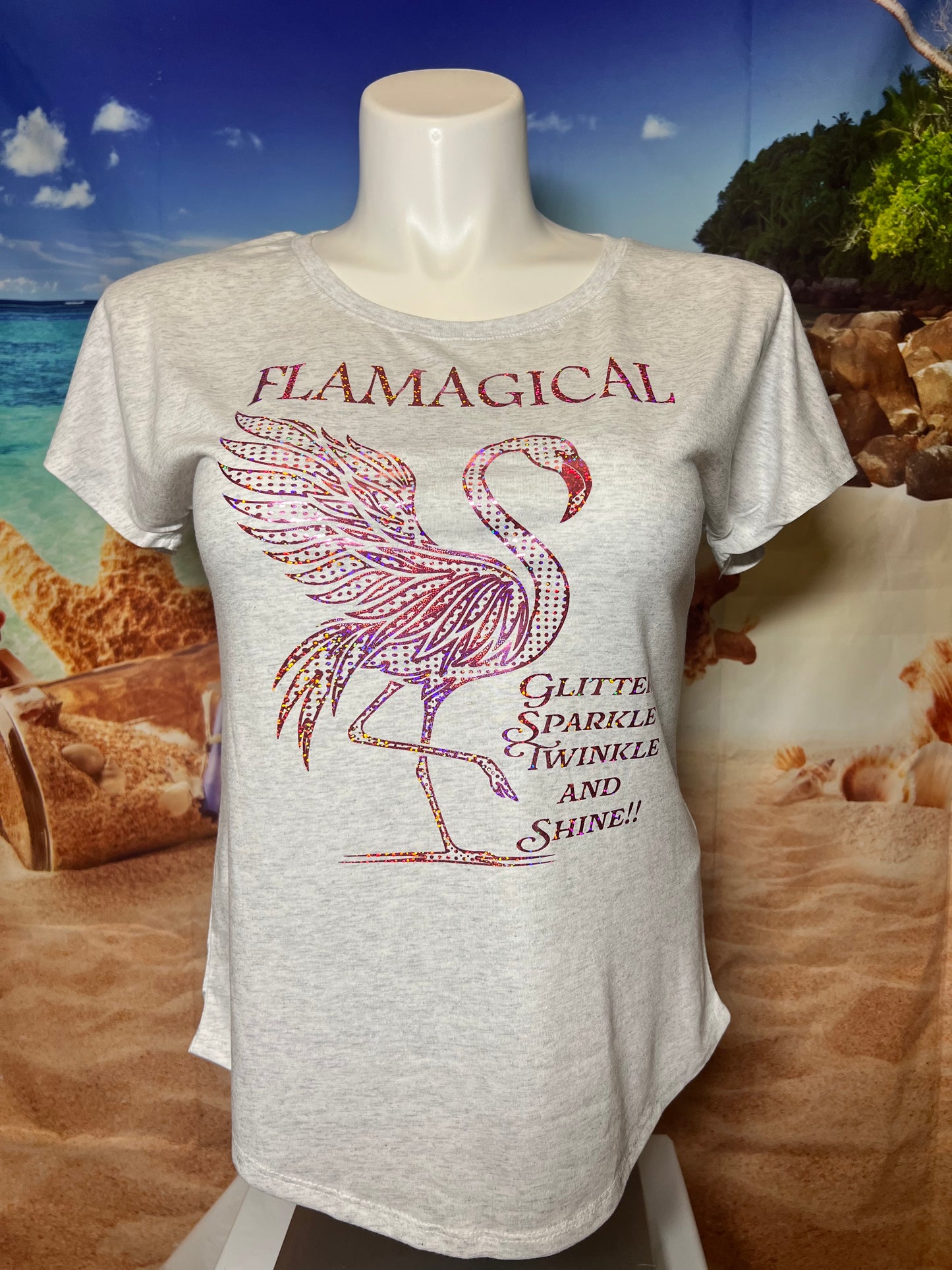 Holographic Flamingo T-Shirt