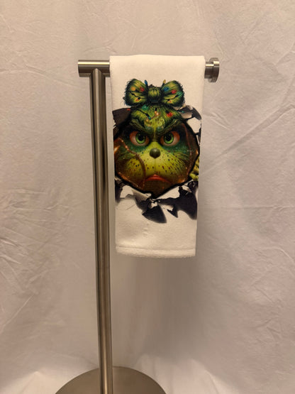 Mrs. Green Christmas hand towel