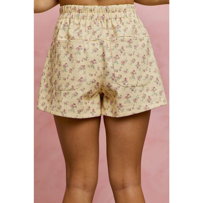 Tideflower Pintuck Denim Shorts