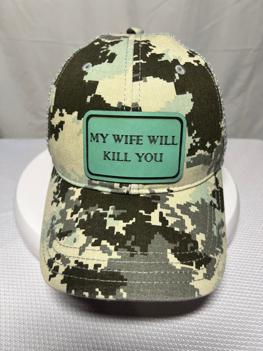 My Wife Leather Patch Hat