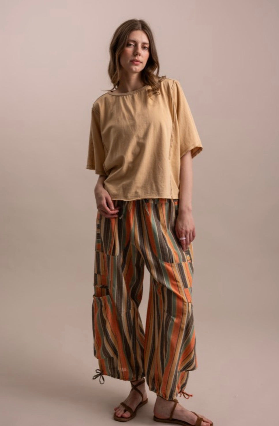 Sun-Kissed Boho Striped Pants