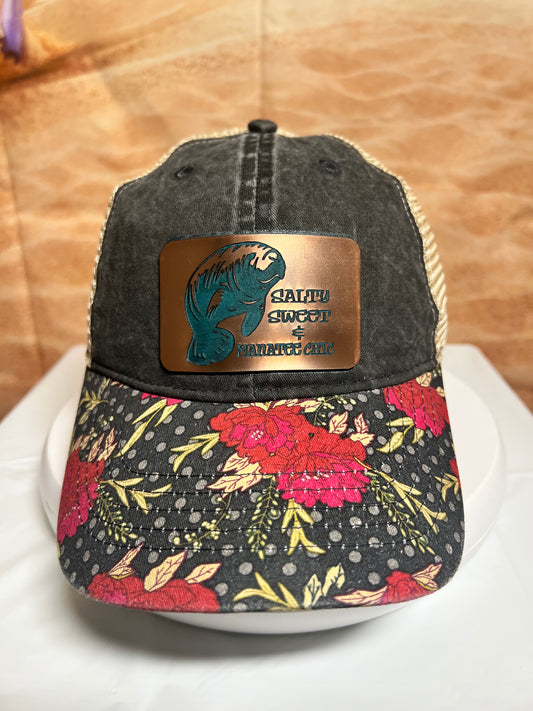 Salty Sweet Manatee Acrylic Patch Hat