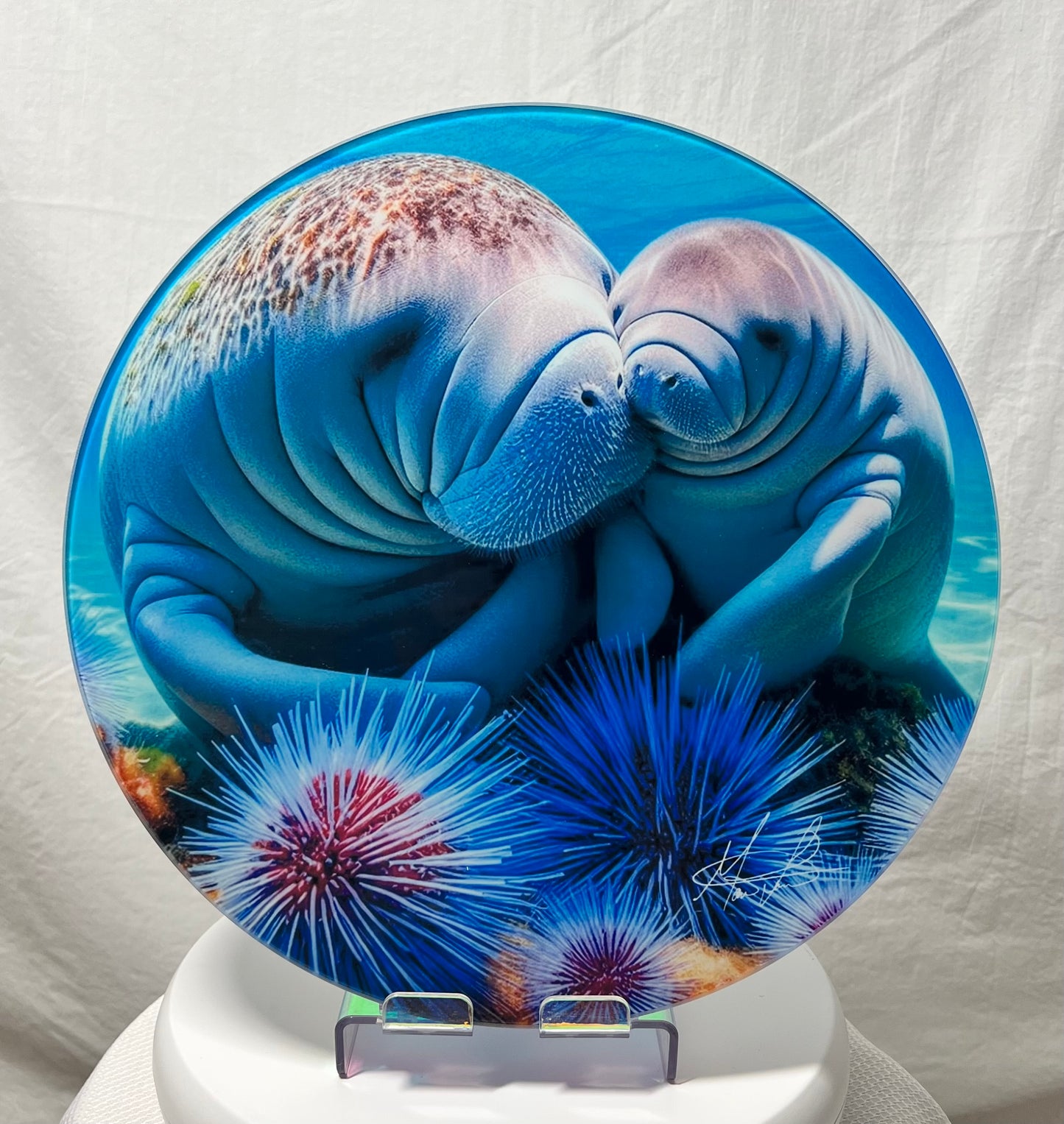 Mother Manatee Glass Counter Saver
